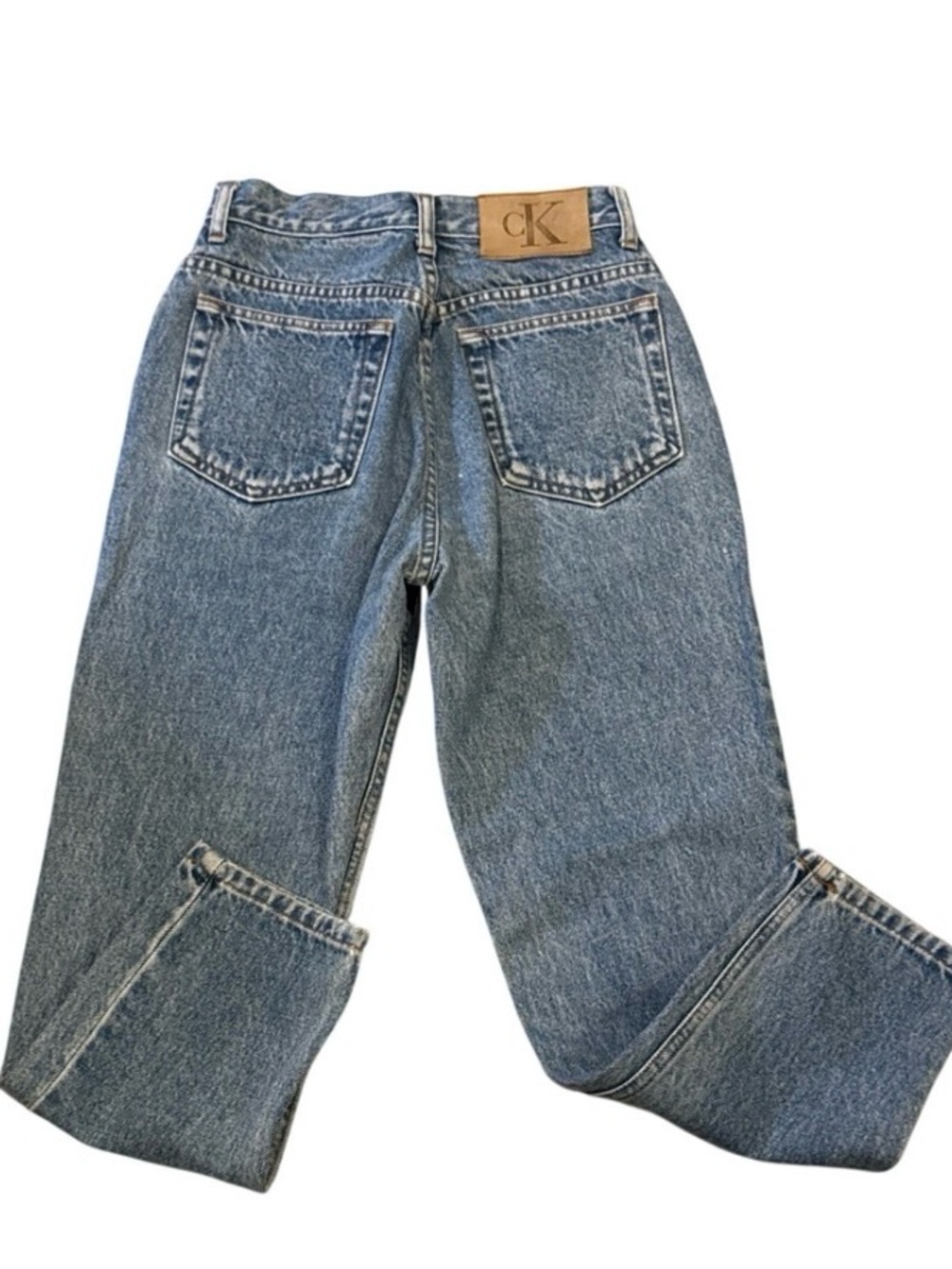 Vintage Calvin Klein CK Jeans Size 6 Petite 90s Y2K Straight Leg Light Wash